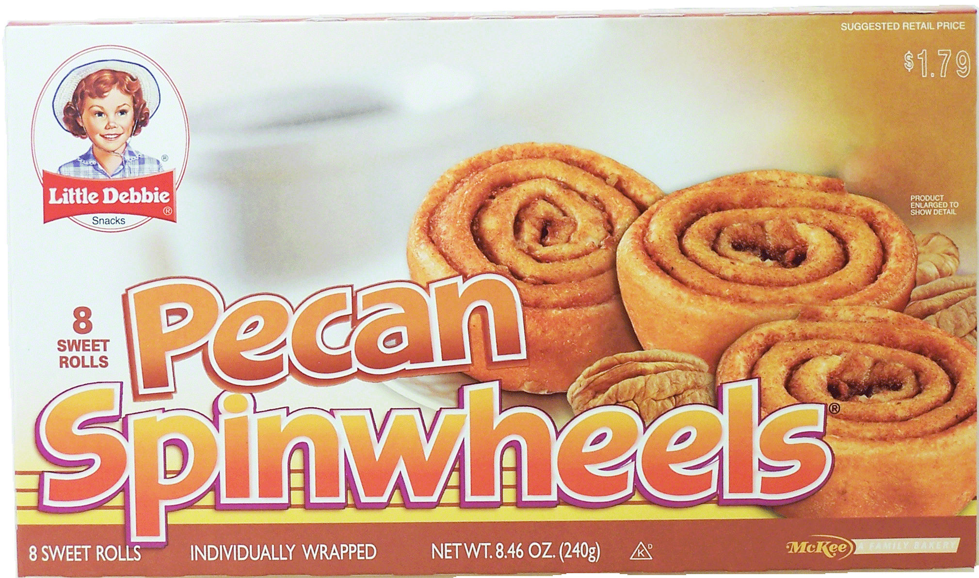Little Debbie  8 pecan spinwheels sweet rolls, individually wrapped Full-Size Picture